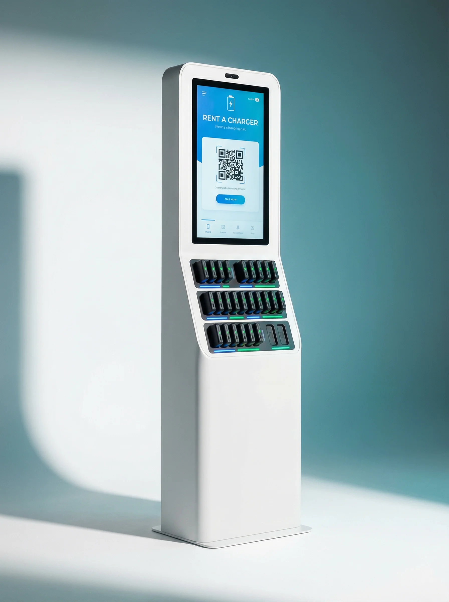 Rayna phone charger rental kiosk