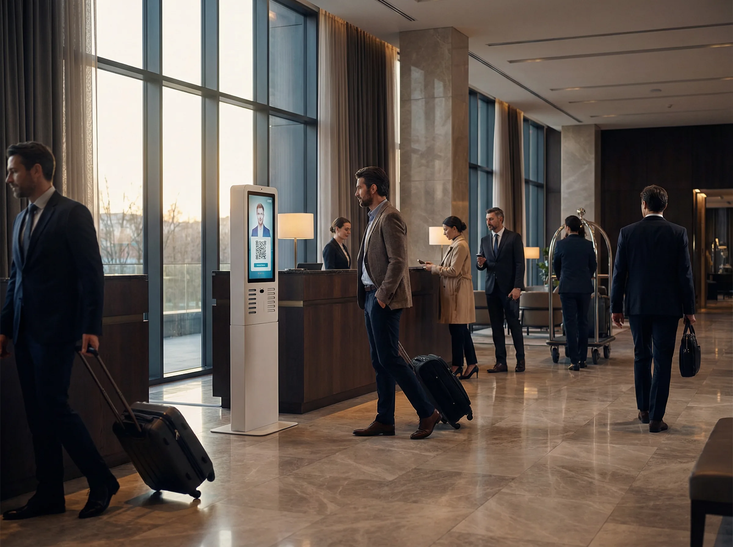 Hotel lobby kiosk